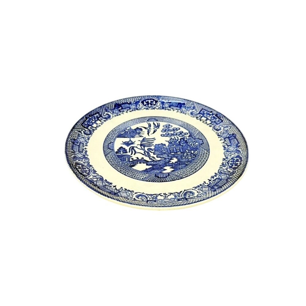 Luncheon Side Plate Vintage Blue Willow Ware Homer Laughlin Chinosiere Replaceme - Picture 8 of 16